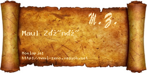 Maul Zénó névjegykártya
